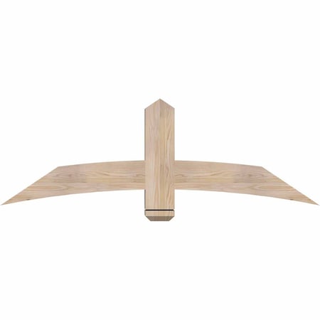 Ekena Millwork Bellingham Smooth Timber Gable Bracket, Douglas Fir, 60"W x 20"H x 5 1/2"D x 5 1/2"F, 8/12 Pitch GBW060X20X0606BEL00SDF